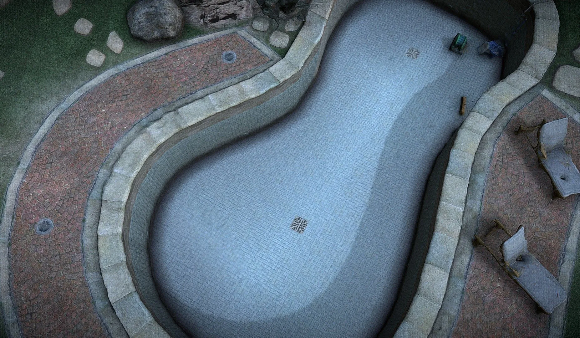 PBR Game 3D Models - Swimming Pool 3D Scan