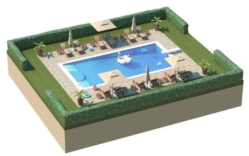 PBR Game 3D Models - Swimming Pool