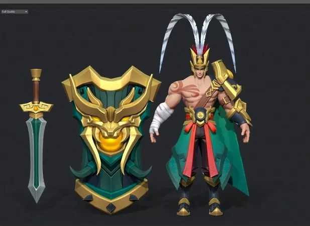 PBR Game 3D Models - Sword shield