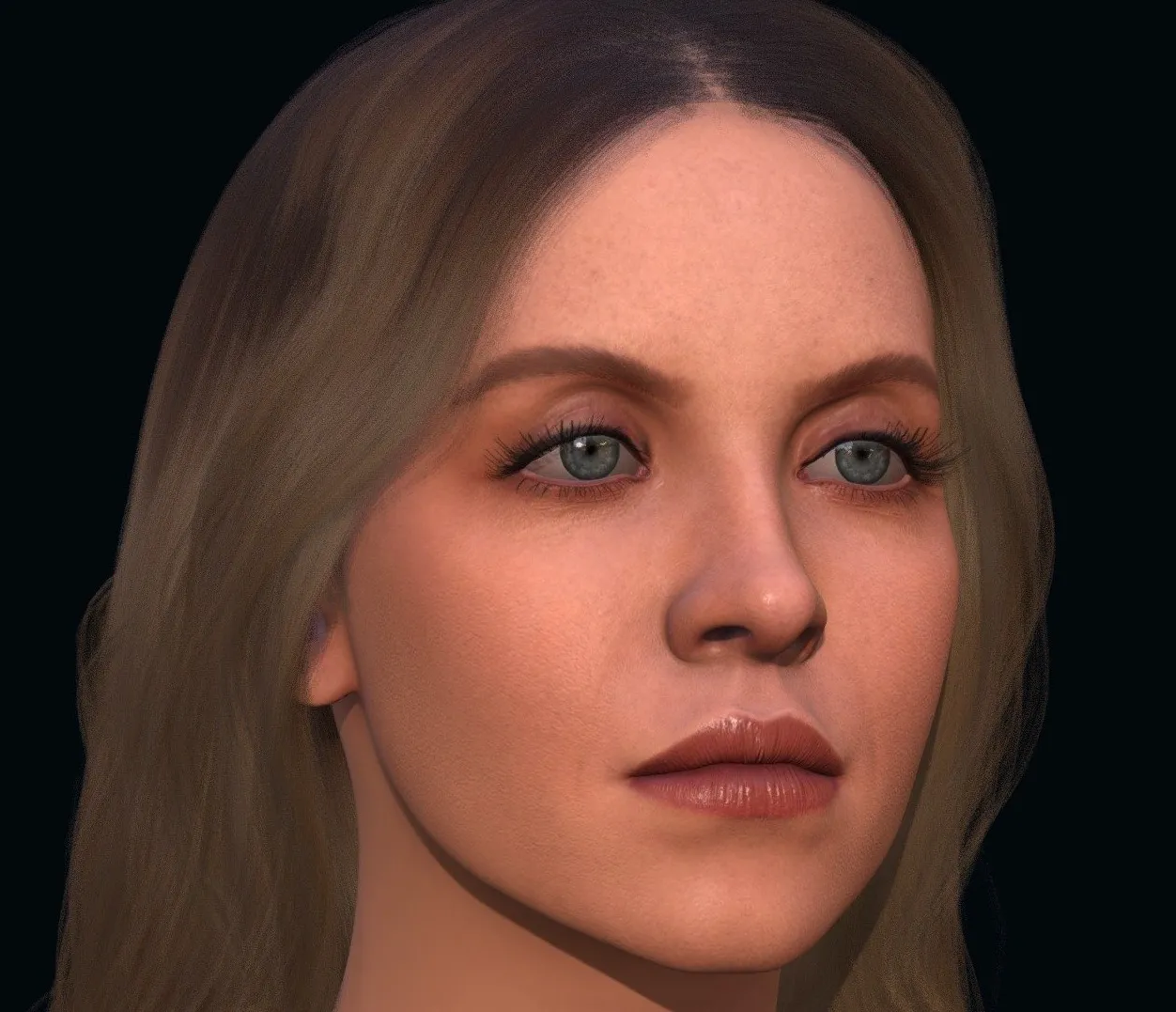 PBR Game 3D Models - Sydney Sweeney Low Poly