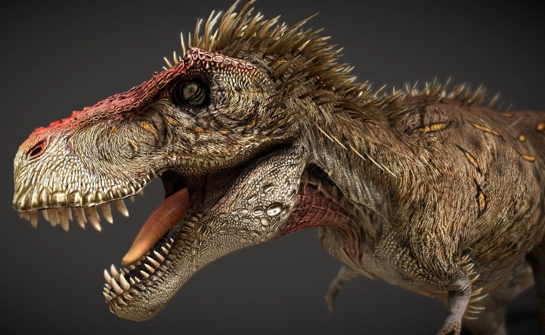 PBR Game 3D Models - T Rex Feathered Classic