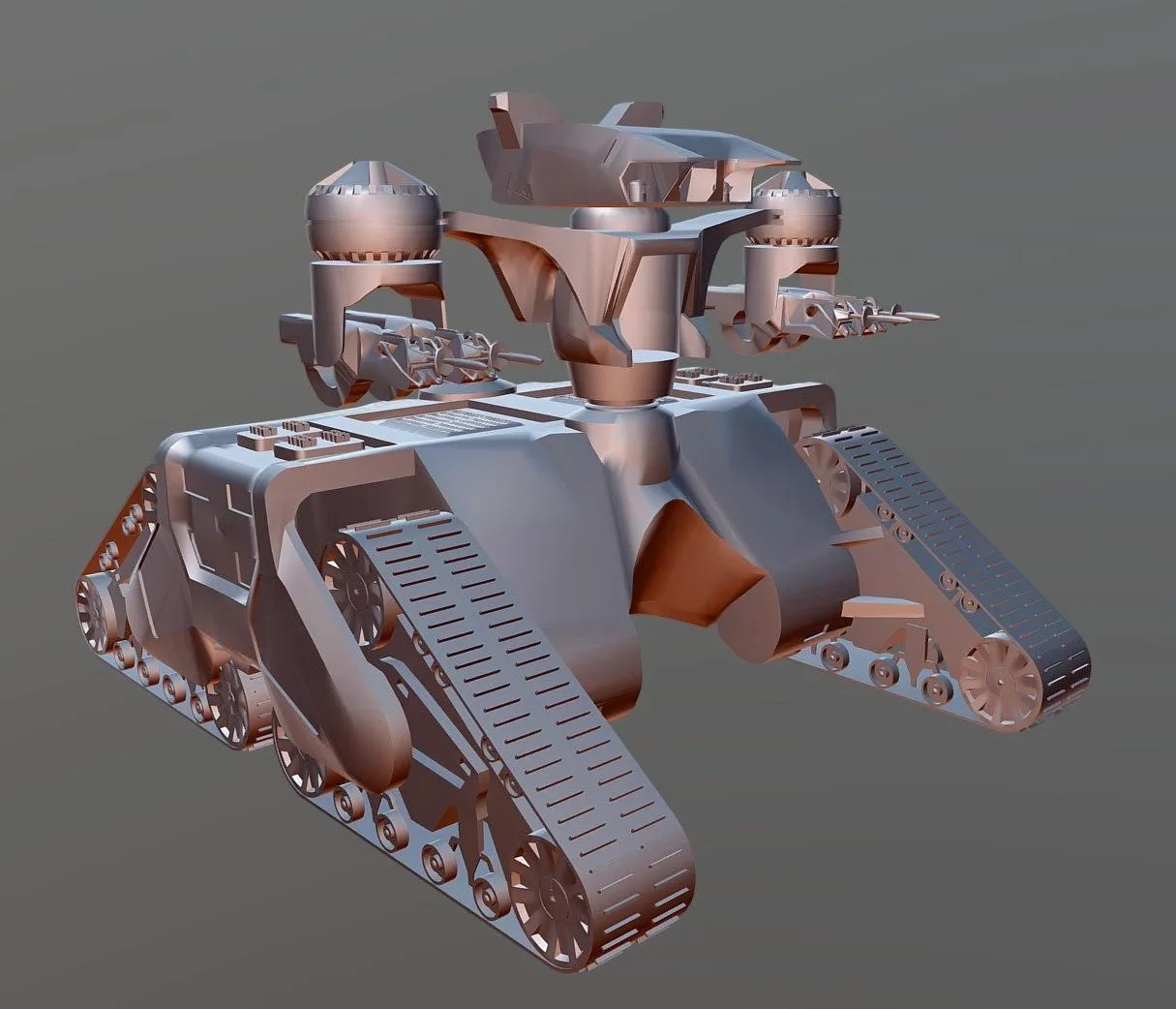 PBR Game 3D Models - Tank Hunter Killer T2