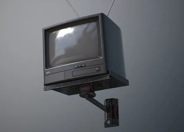 PBR Game 3D Models - Television with Wall Hanger