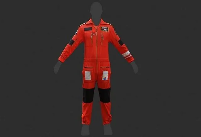 PBR Game 3D Models - The flight cloth of Bristow for helicopter or chopper