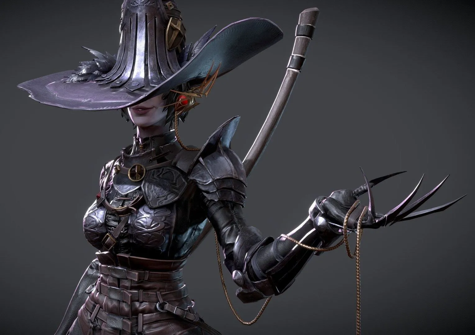 PBR Game 3D Models - The Huntress Game Ready Character