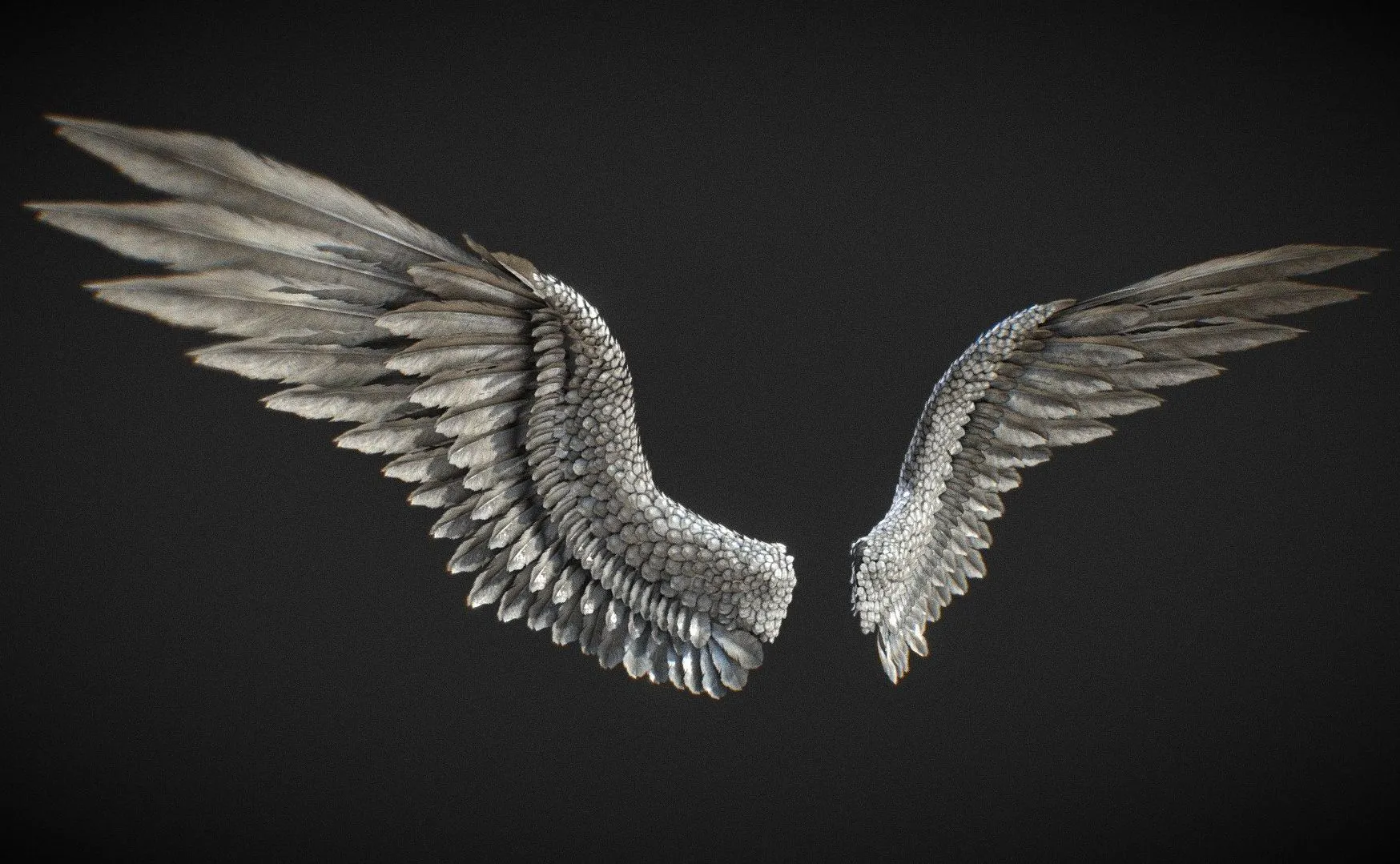 PBR Game 3D Models - The Light Of The Darkness Angels Wings