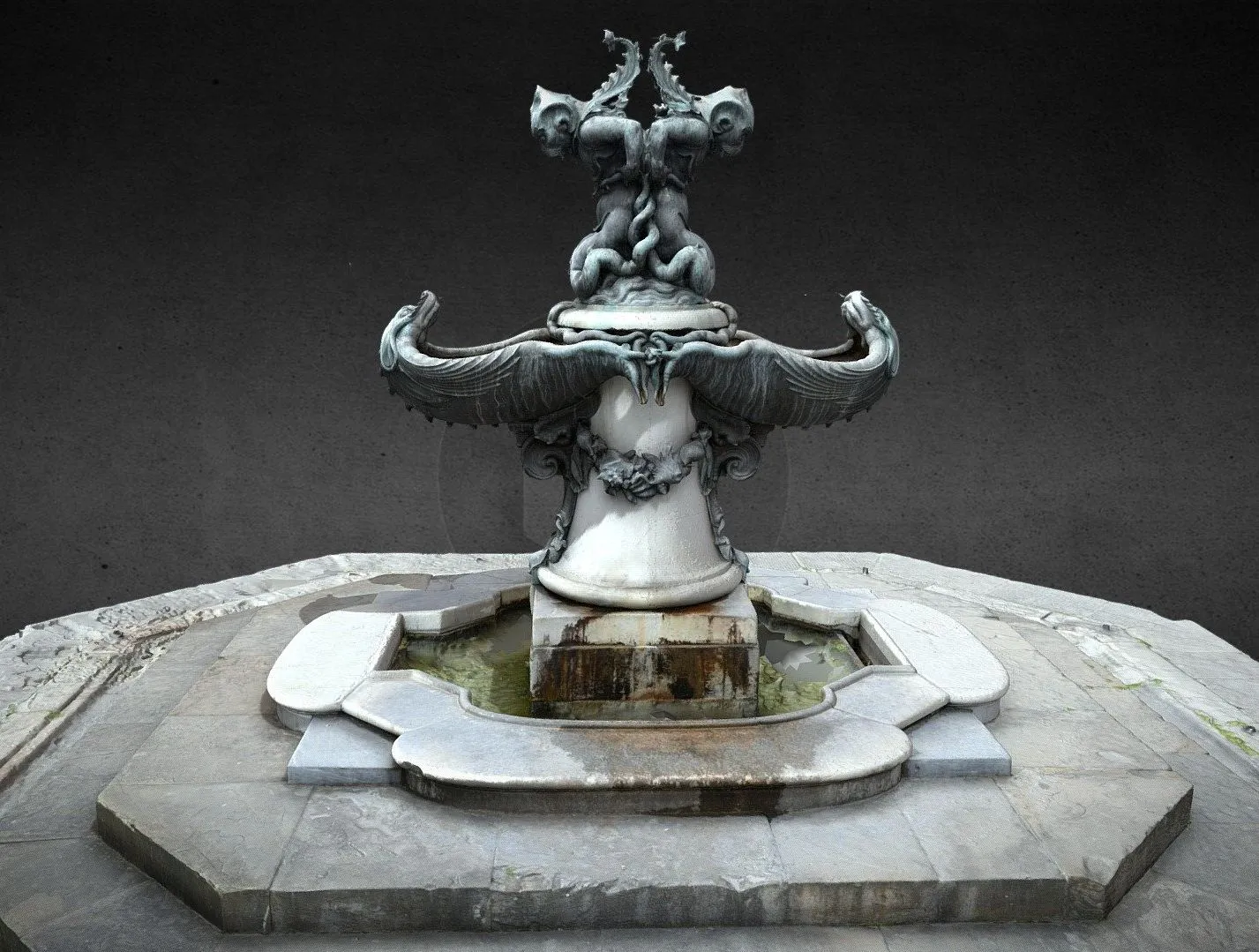 PBR Game 3D Models - The Marine Monsters Fountain East By P Tacca