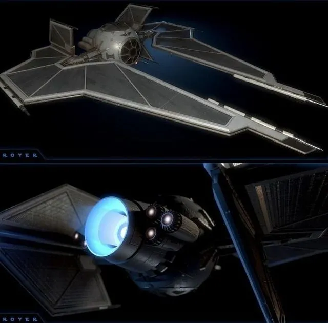 PBR Game 3D Models - Tie Destroyer