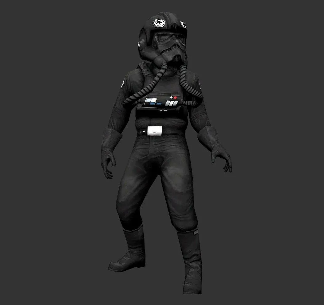 PBR Game 3D Models - Tie Pilot