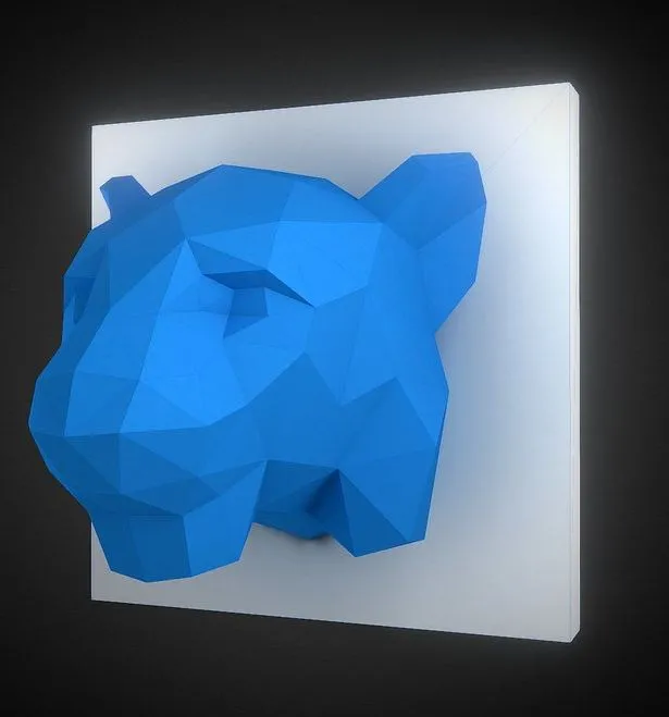 PBR Game 3D Models - Tiger Head 3D Papercraft Model