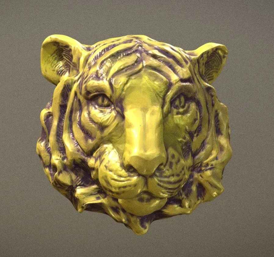 PBR Game 3D Models - Tiger Relief Sketch01