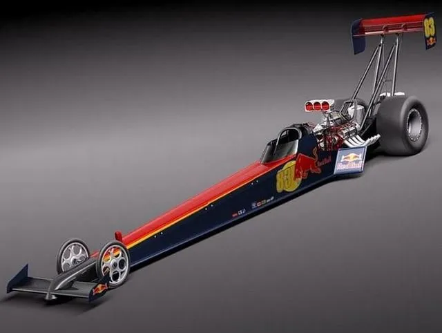 PBR Game 3D Models - Top Fuel Dragster 2011