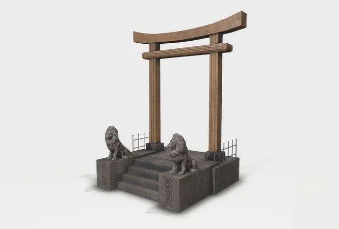 PBR Game 3D Models - Torii Gate