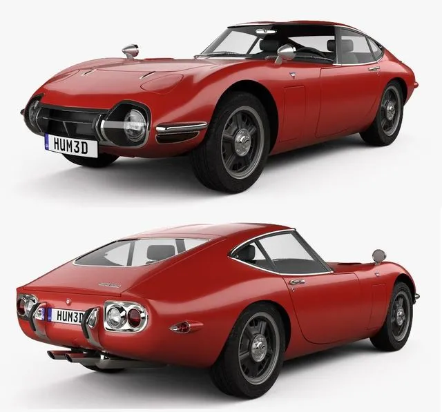 PBR Game 3D Models - Toyota 2000GT 1969