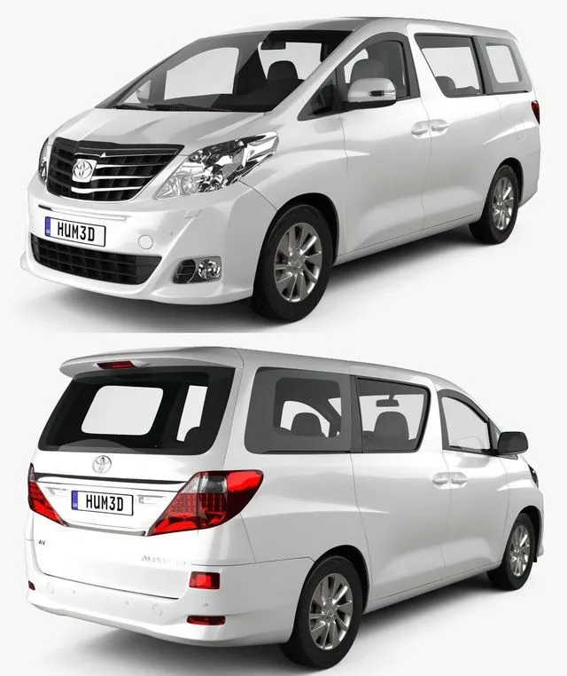 PBR Game 3D Models - Toyota Alphard 2012