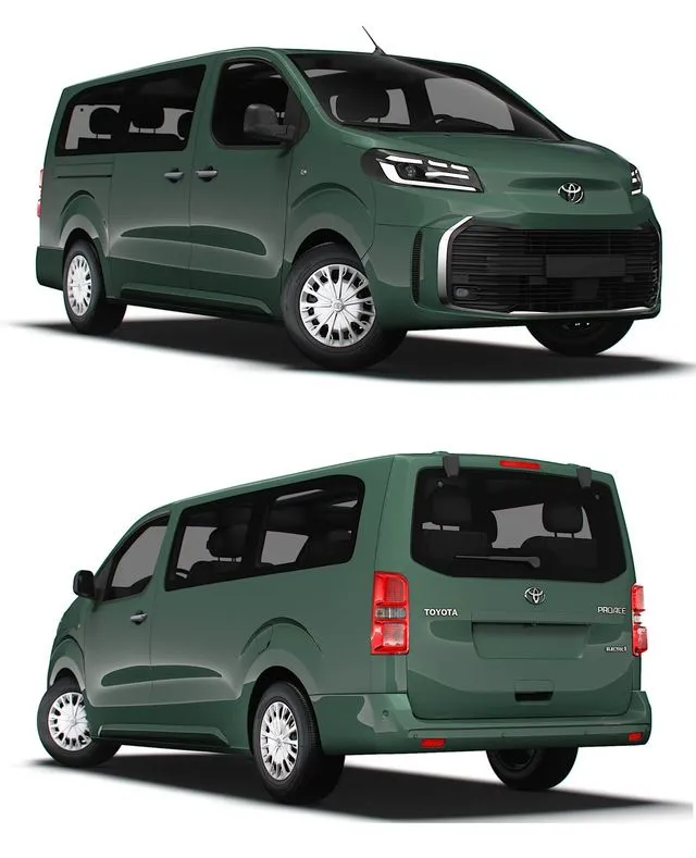 PBR Game 3D Models - Toyota ProACE Verso Electric Long 2024