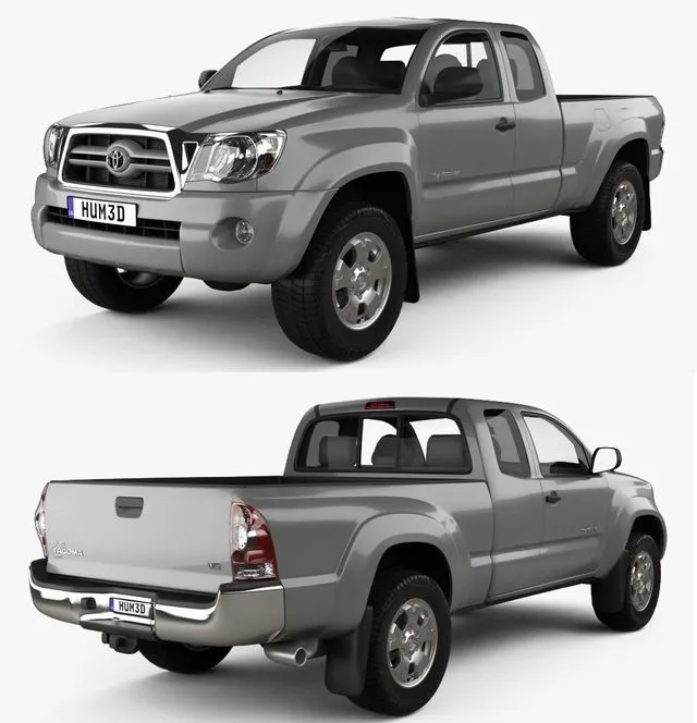PBR Game 3D Models - Toyota Tacoma Access Cab 2011