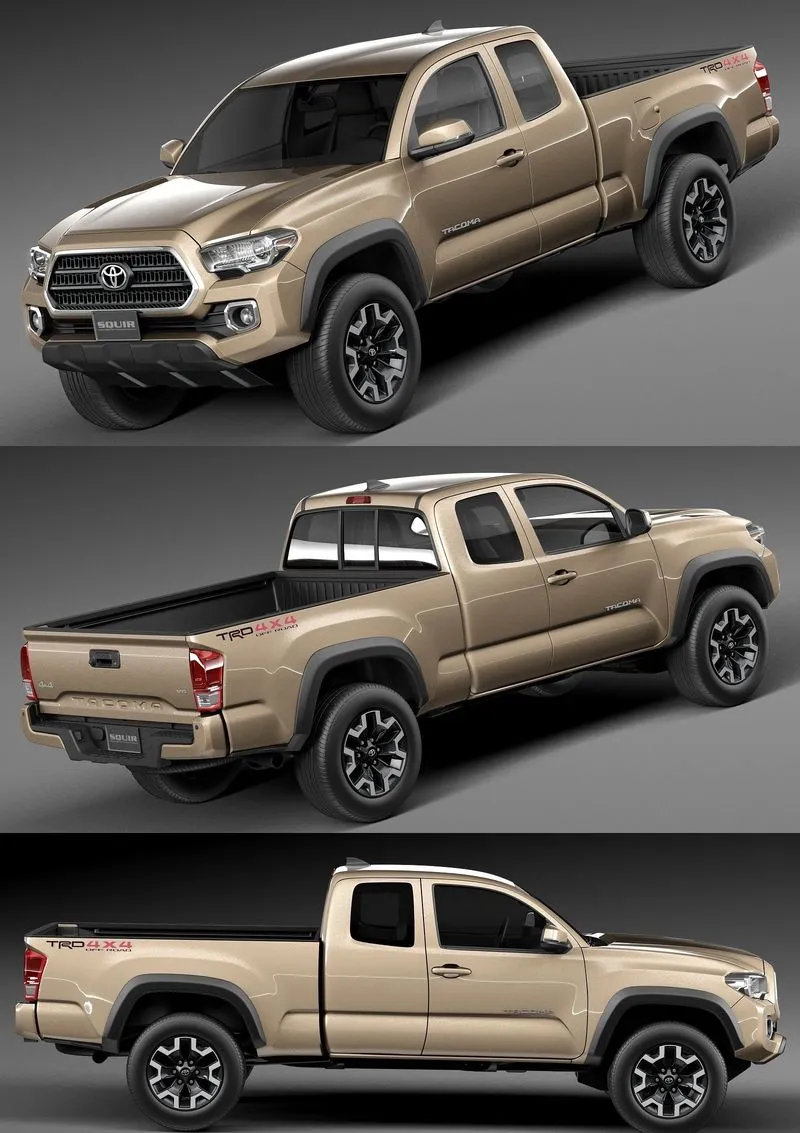 PBR Game 3D Models - Toyota Tacoma TRD Off-Road 2016