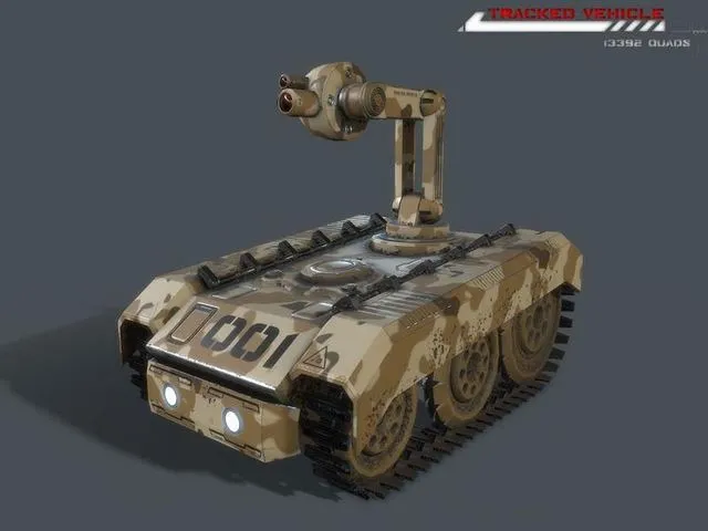 PBR Game 3D Models - Tracked Vehicle