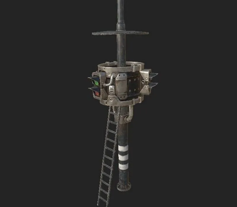 PBR Game 3D Models - TrafficLight Low-poly