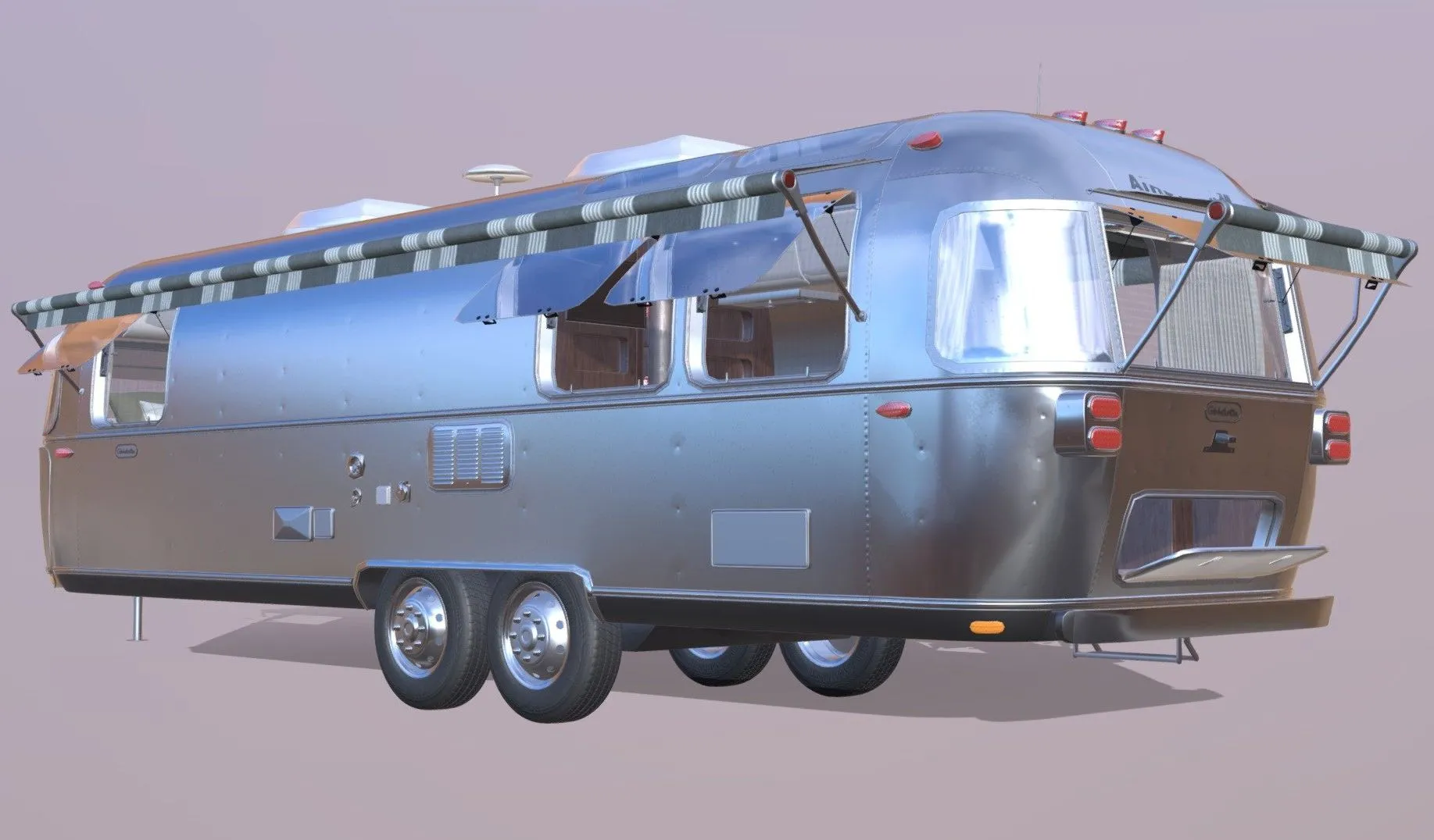 PBR Game 3D Models - Travel Trailer Animated