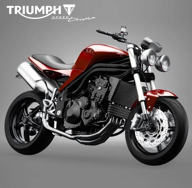 PBR Game 3D Models - Triumph Speed __Triple motorcycle
