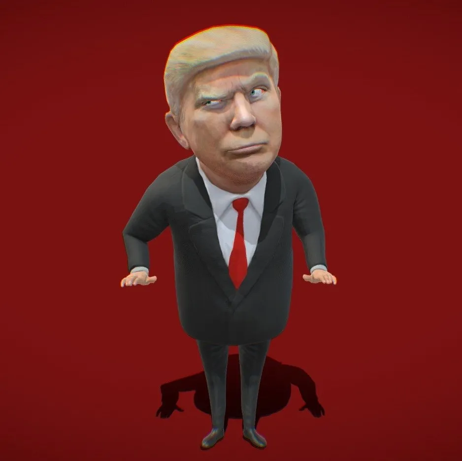 PBR Game 3D Models - Trump