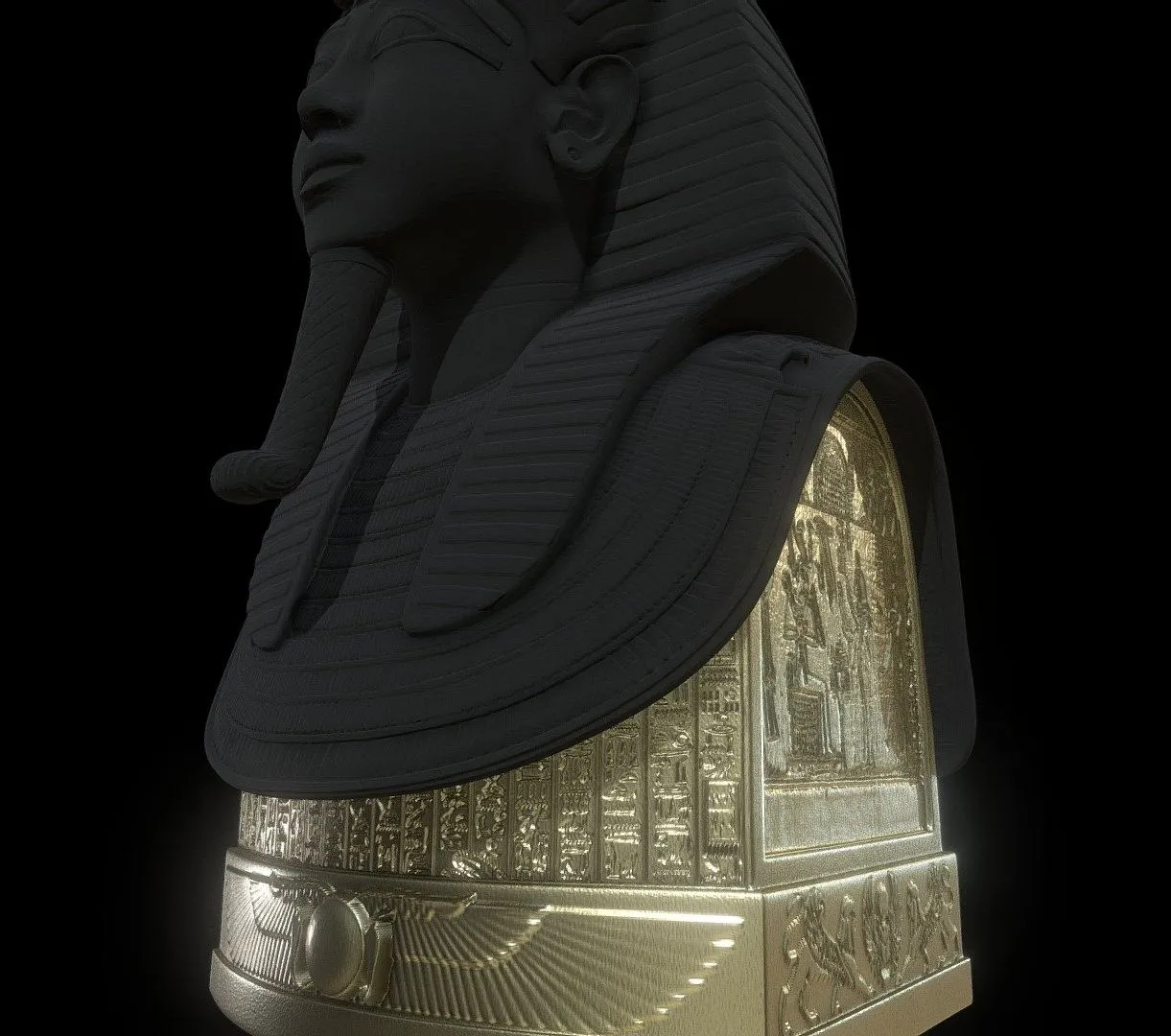 PBR Game 3D Models - Tutankhamuns Mask Stand