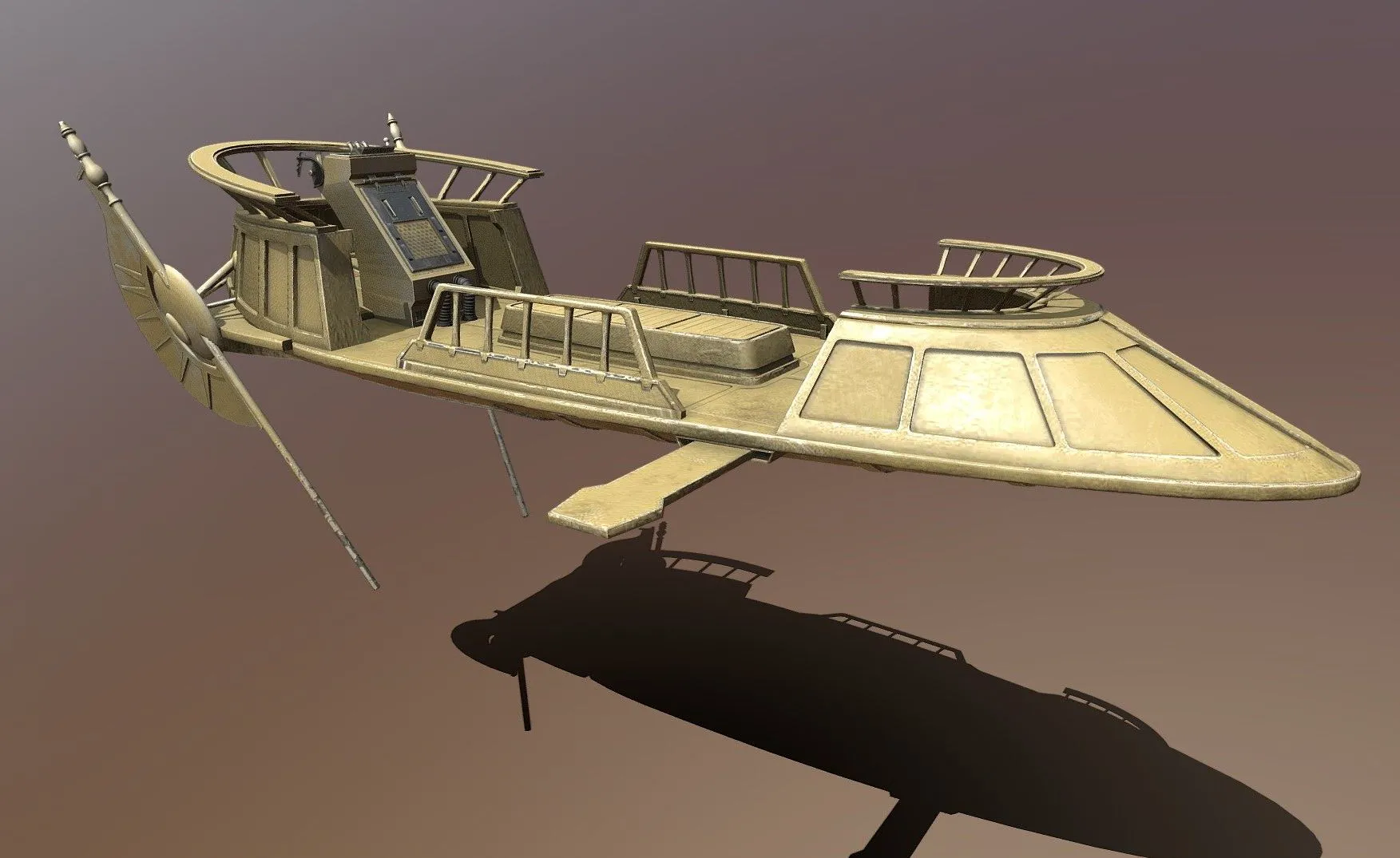 PBR Game 3D Models - Ubrikkian Industries Bantha Ii Cargo Skiff