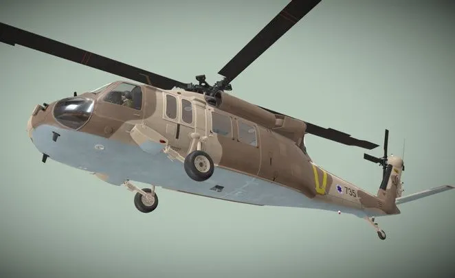 PBR Game 3D Models - UH 60 Israel Basic Animation
