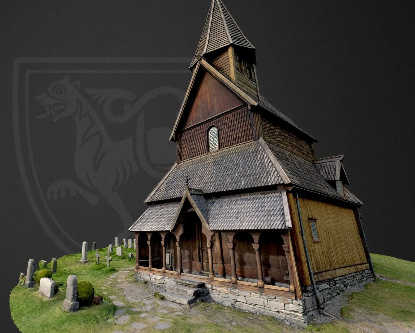 PBR Game 3D Models - Urnes Stavkirke