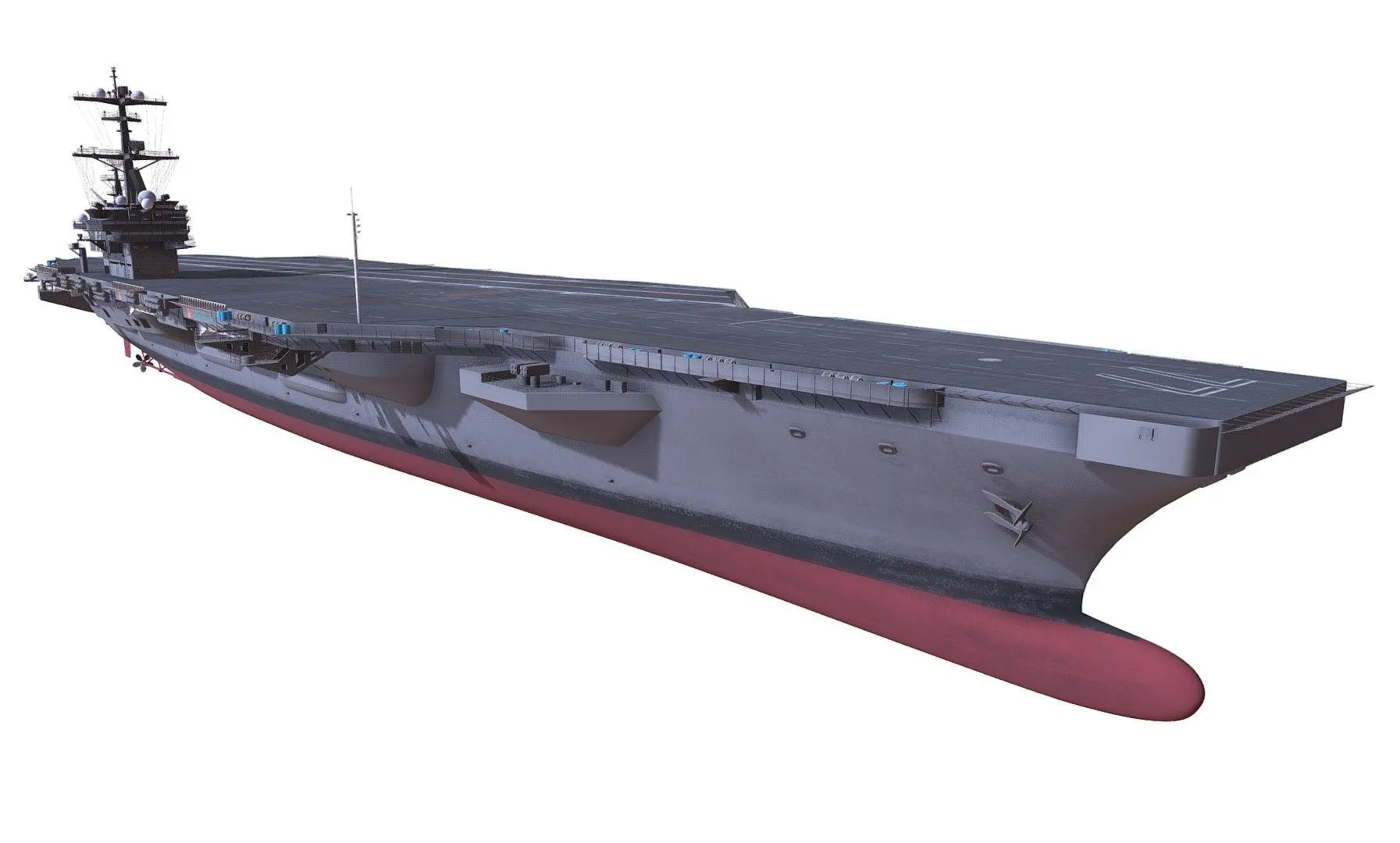PBR Game 3D Models - Uss George Hw Bush Cvn 77 Aircraft Carrier