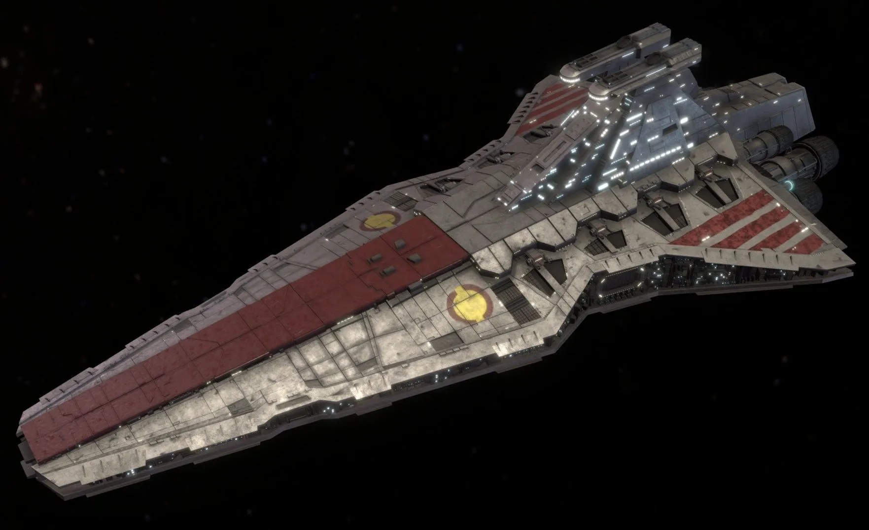 PBR Game 3D Models - Venator Class Republic Star Destroyer