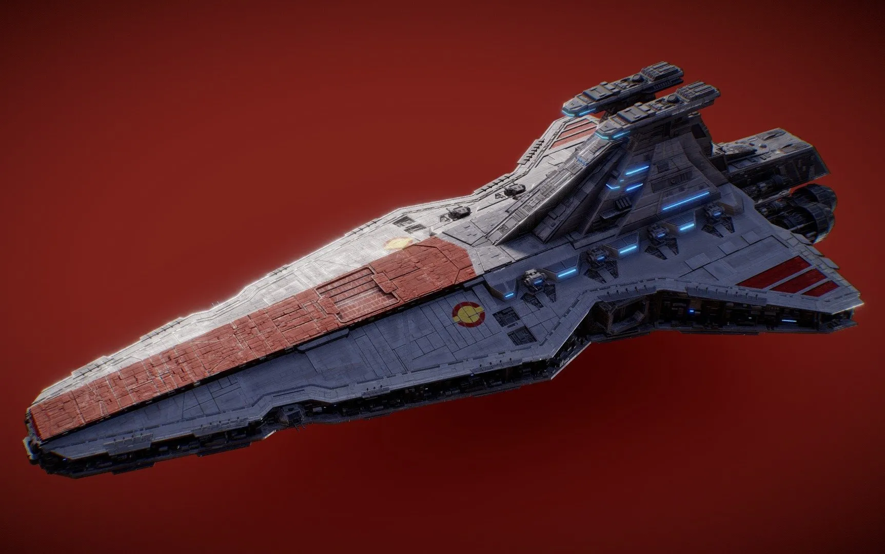 PBR Game 3D Models - Venator Class Star Destroyer