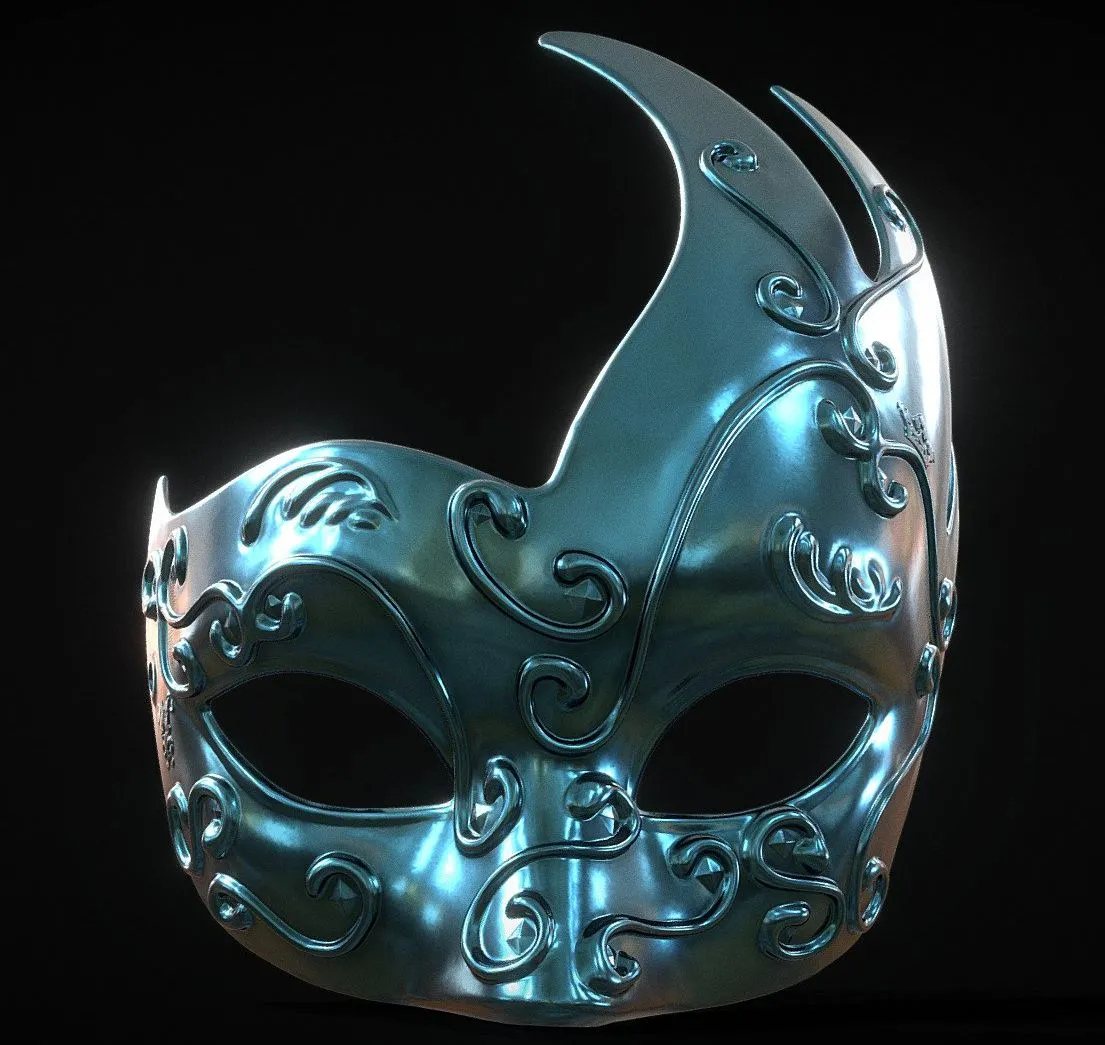 PBR Game 3D Models - Venetian Mask I