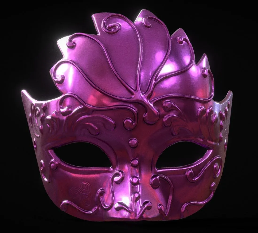 PBR Game 3D Models - Venetian Mask Ii
