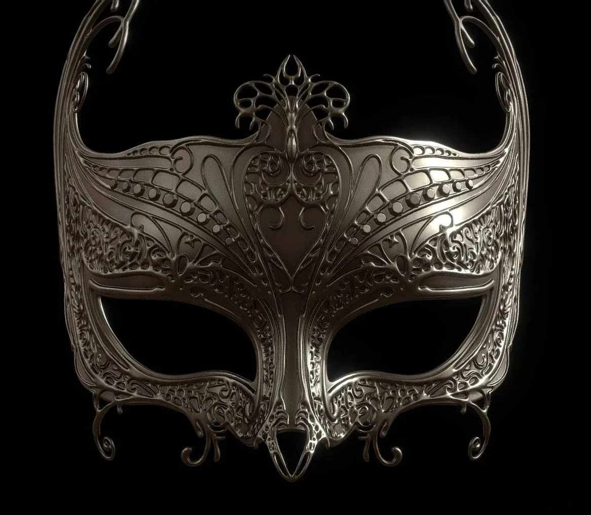 PBR Game 3D Models - Venetian Mask V