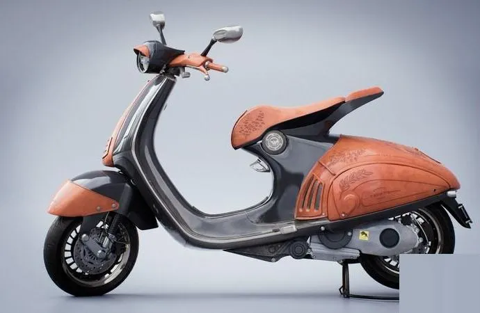 PBR Game 3D Models - Vespa-946 motorcycle scooter