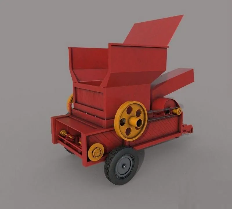PBR Game 3D Models - Village Hay maker Machine