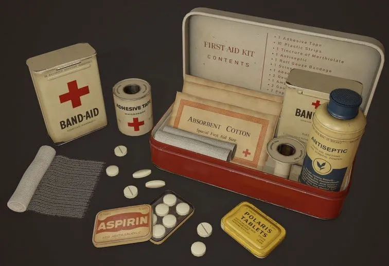 PBR Game 3D Models - Vintage First Aid Kit