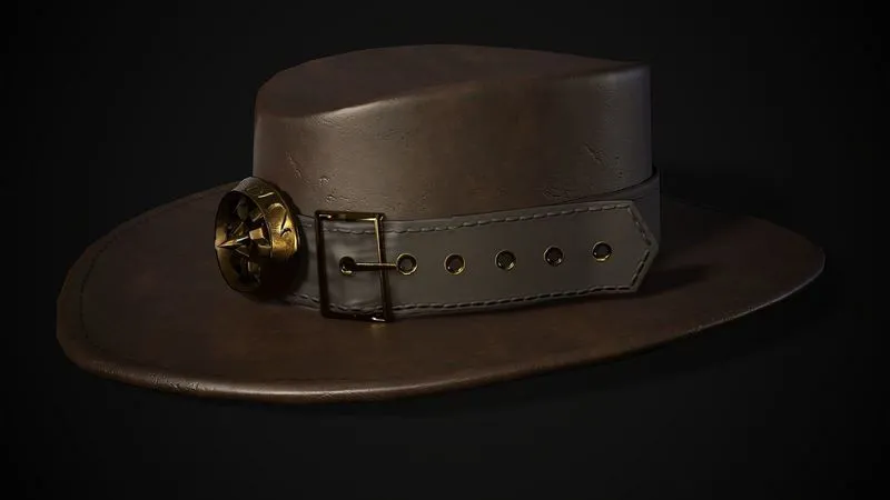 PBR Game 3D Models - Vintage hat