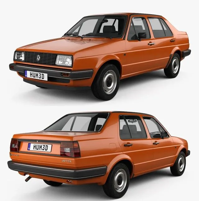 PBR Game 3D Models - Volkswagen Jetta 1984