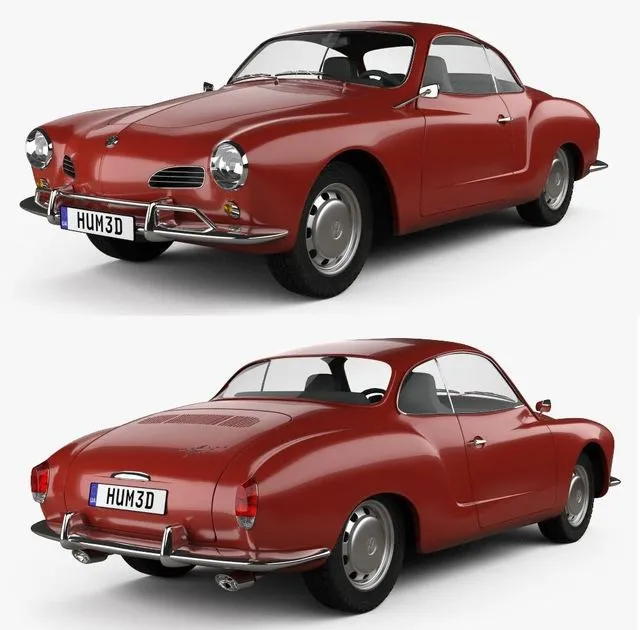 PBR Game 3D Models - Volkswagen Karmann Ghia 1955
