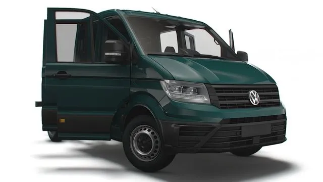 PBR Game 3D Models - VW Crafter Chassis DoubleCab L1 HQInterior 2023