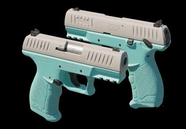 PBR Game 3D Models - Walther CCP M2 380 Angle Blue
