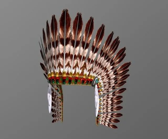 PBR Game 3D Models - War Bonnet 2