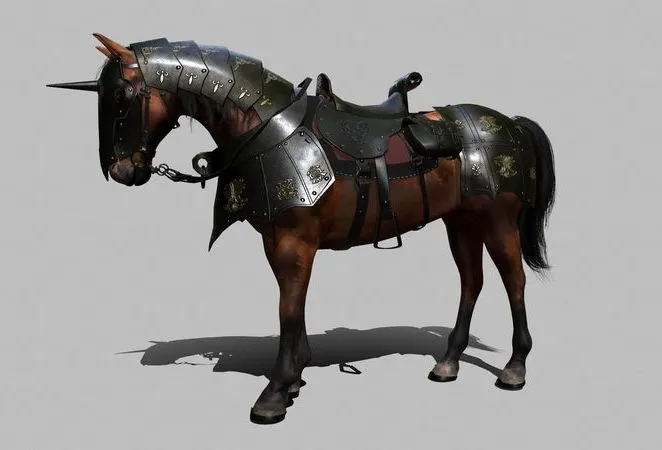 PBR Game 3D Models - War Horse