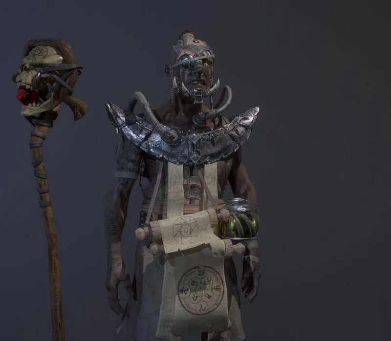 PBR Game 3D Models - Warlock wizard