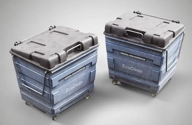 PBR Game 3D Models - Waste Container