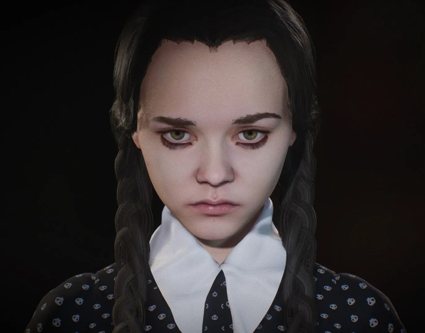 PBR Game 3D Models - Wednesday Addams
